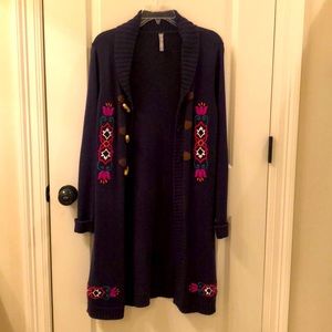 Dark navy Hanna Andersson long cardigan sweater